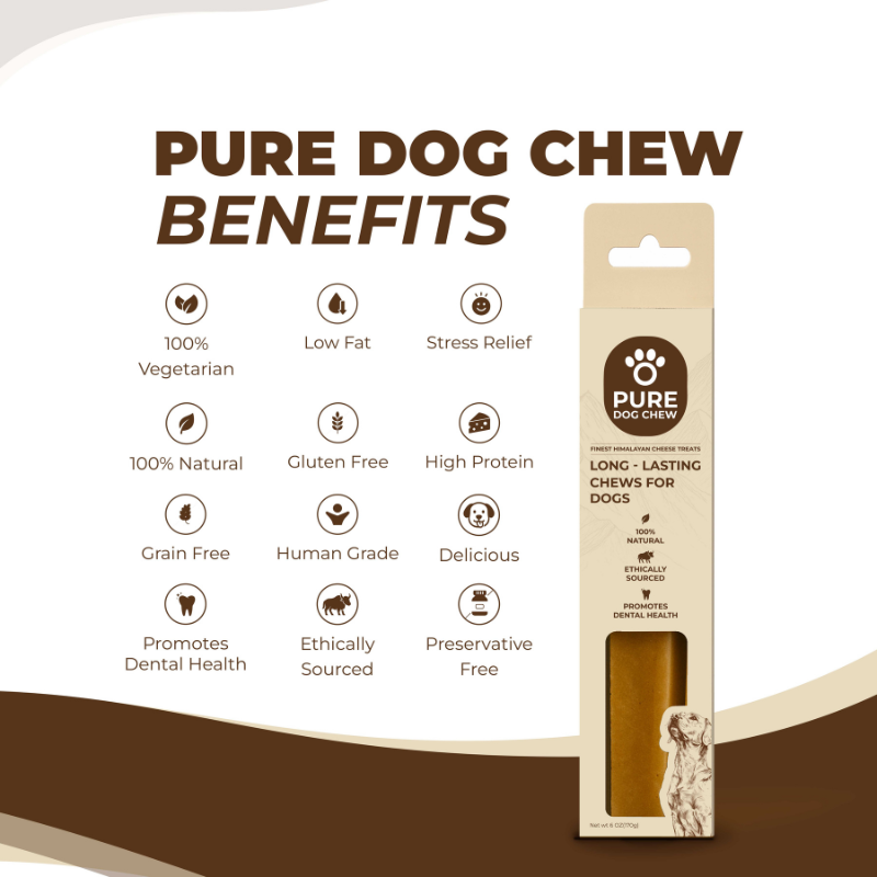 Pure Dog Chew Original Himalayan Yak Cheese Chew - 6 oz