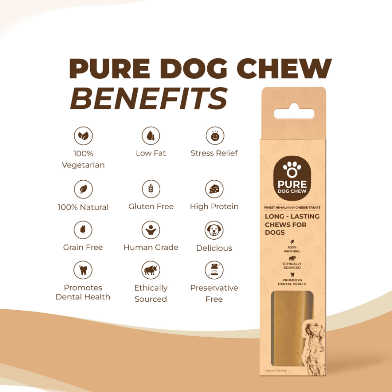 Peanut Butter Himalayan Yak Cheese Dog Chew – 3 oz