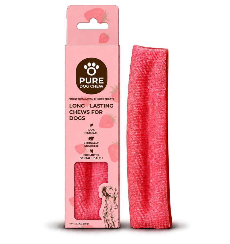 Strawberry Himalayan Yak Cheese Dog Chew โ 3 oz