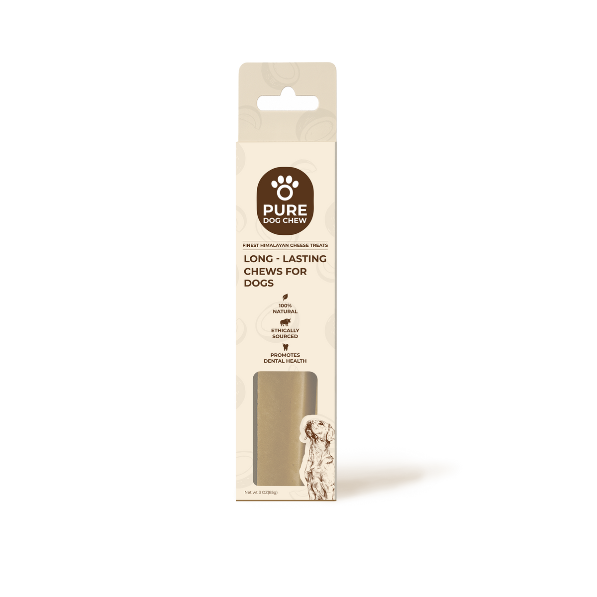 Coconut Himalayan Yak Cheese Dog Chew β 3 oz