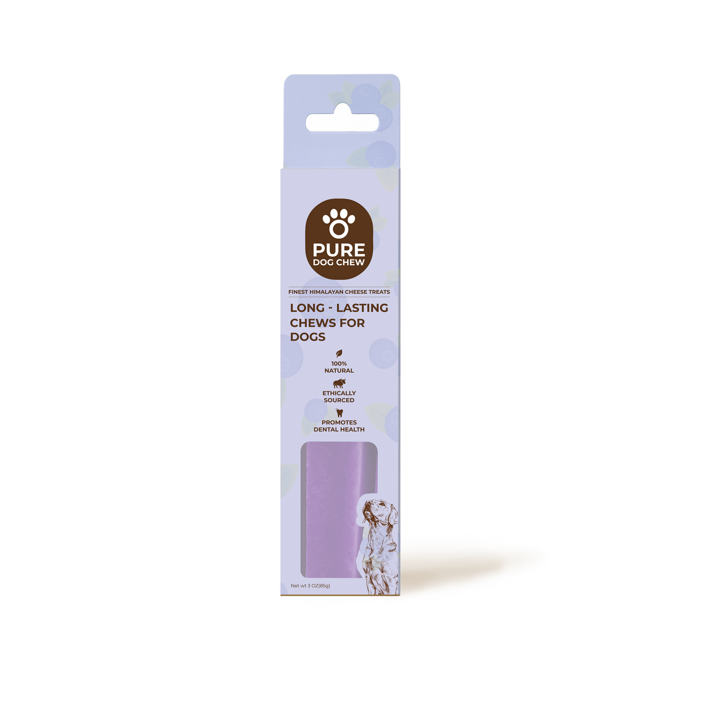Blueberry Himalayan Yak Cheese Dog Chew β 3 oz
