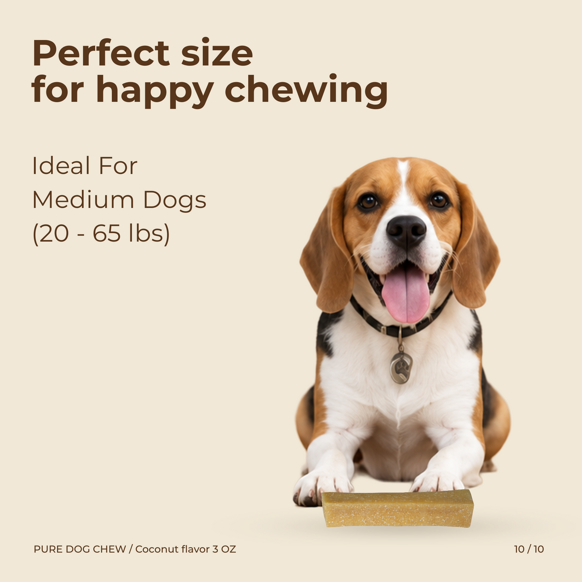 Coconut Himalayan Yak Cheese Dog Chew – 3 oz