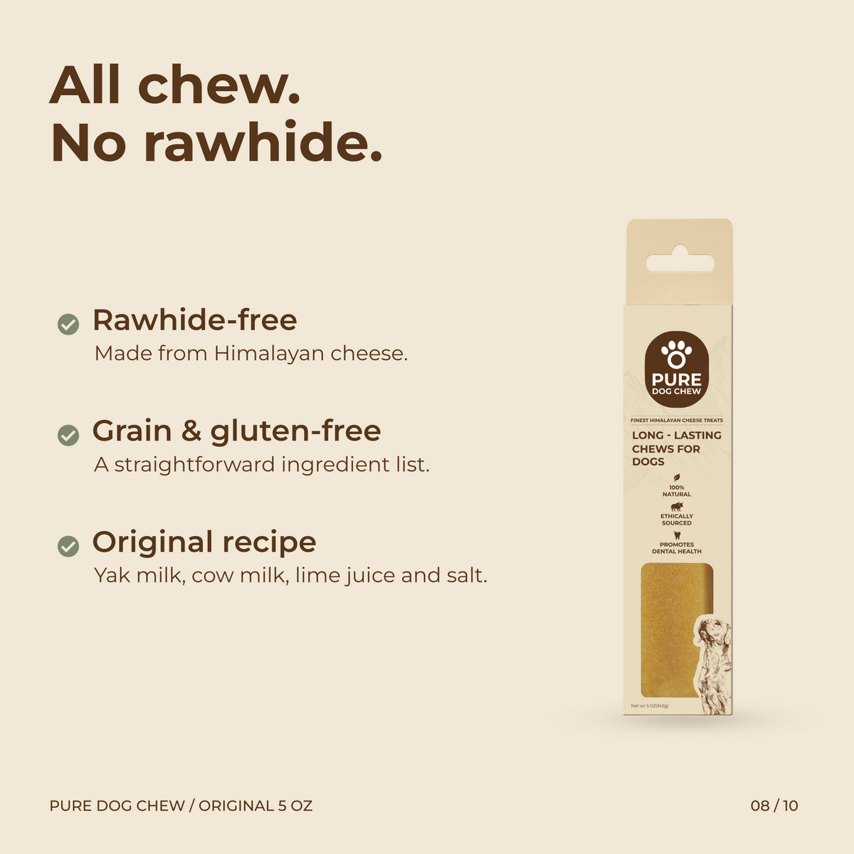 Original Himalayan Yak Cheese Dog Chew – 5 oz