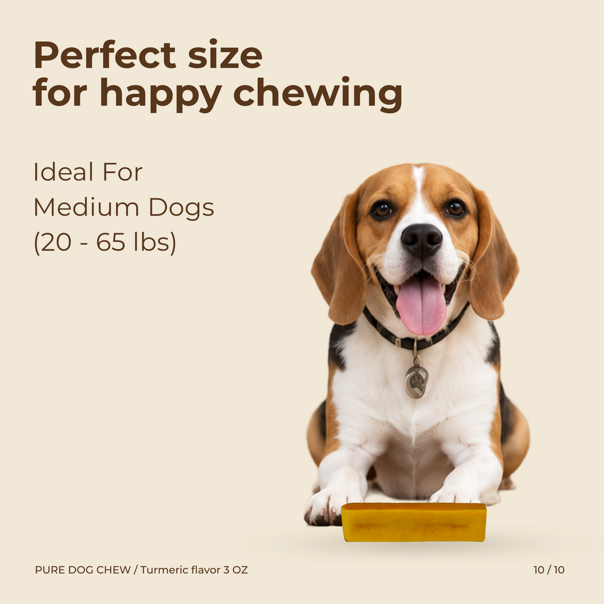 Turmeric Himalayan Yak Cheese Dog Chew – 3 oz