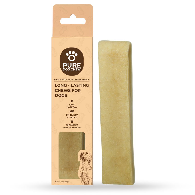 Peanut butter Himalayan yak cheese dog chew package, 3 oz