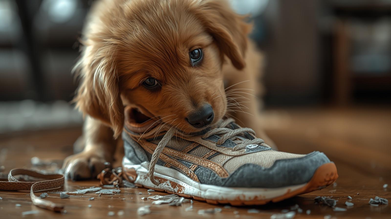 dog bed chewing