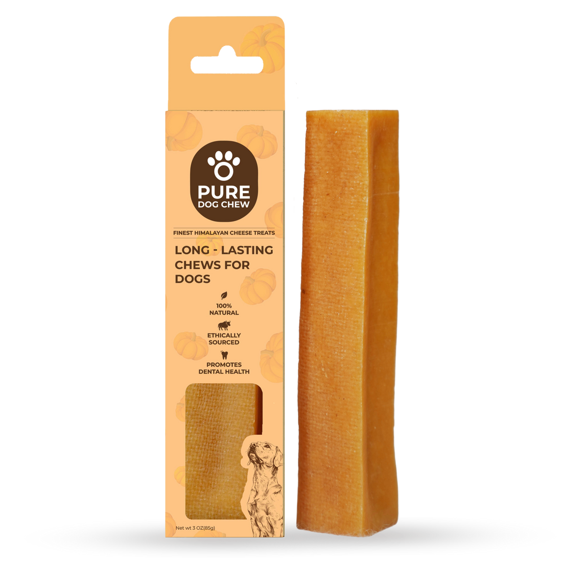 Pure Dog Chew Pumpkin Himalayan Yak Cheese Dog Chew, 3 oz product image
