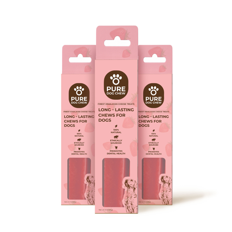 Strawberry Yak Cheese Chew - 3oz