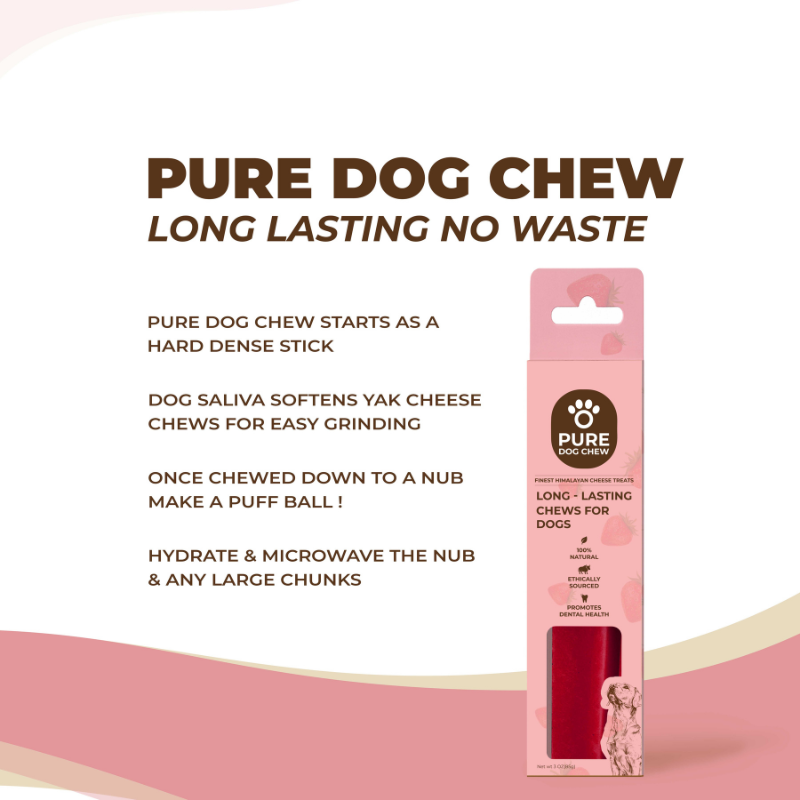 Strawberry Himalayan Yak Cheese Dog Chew – 3 oz