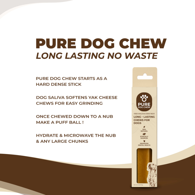 Pure Dog Chew Original Himalayan Yak Cheese Chew - 6 oz