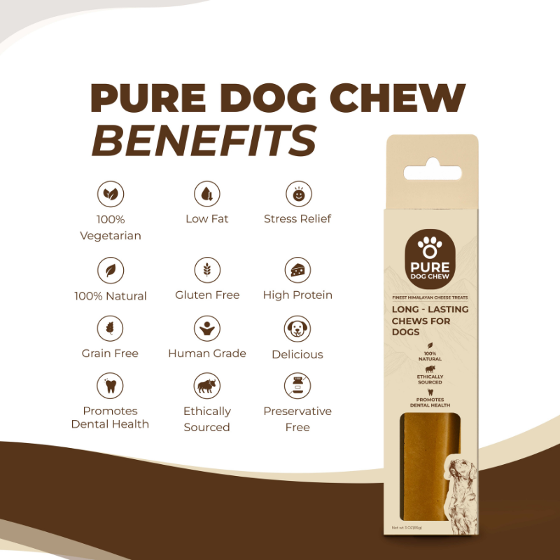 Pure Dog Chew Original Himalayan Yak Cheese Chew - 3 oz