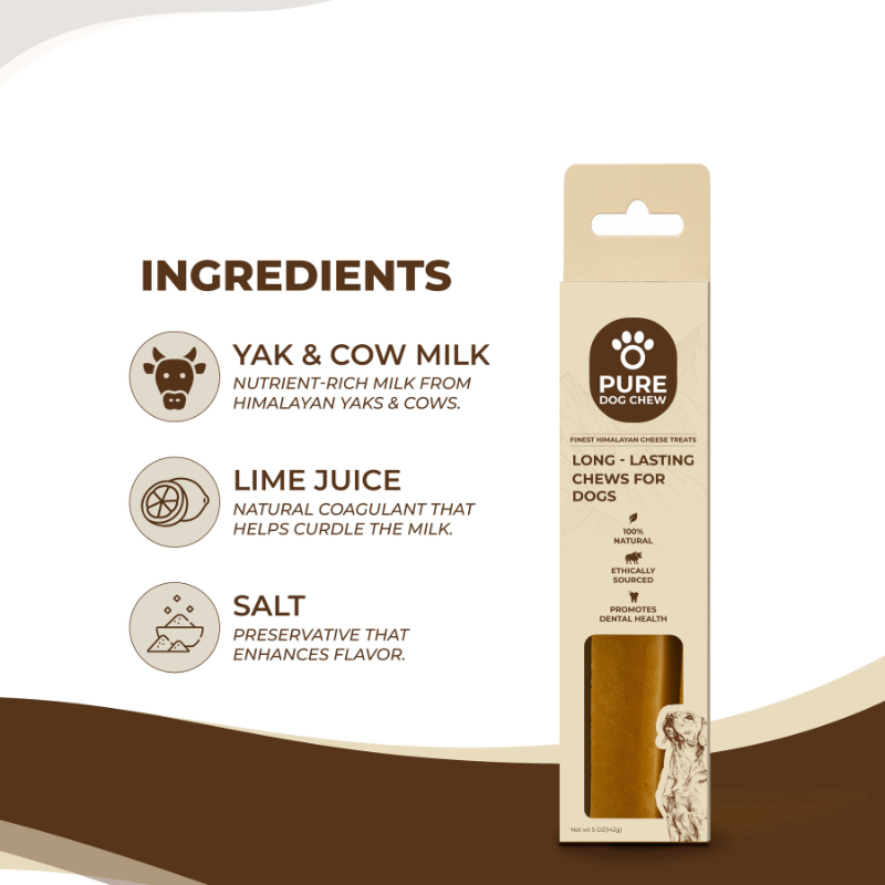 Original Himalayan Yak Cheese Dog Chew – 5 oz