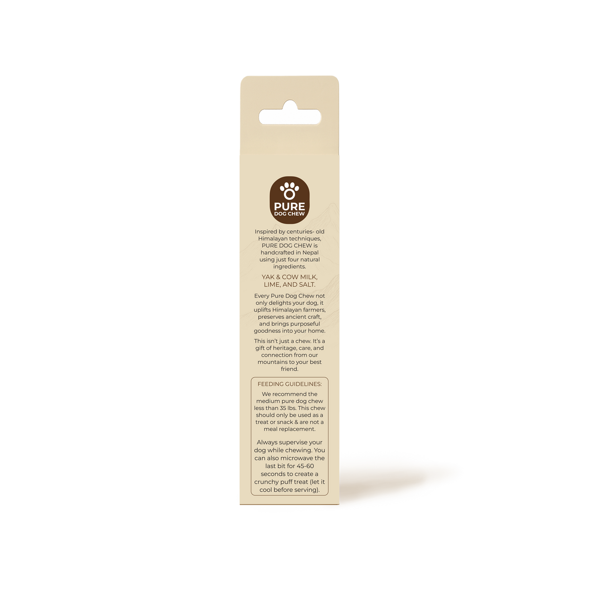 Pure Dog Chew Original Himalayan Yak Cheese Chew - 3 oz