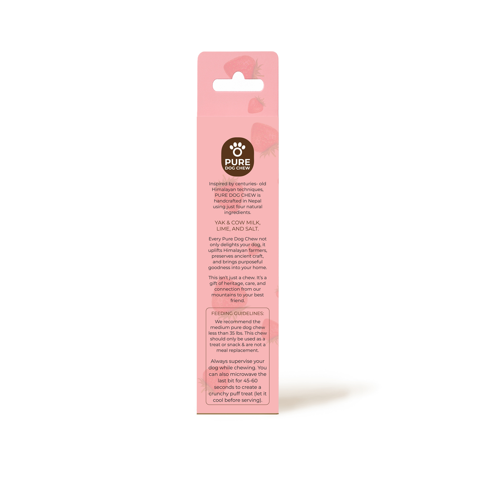 Strawberry Yak Cheese Chew – 3 oz