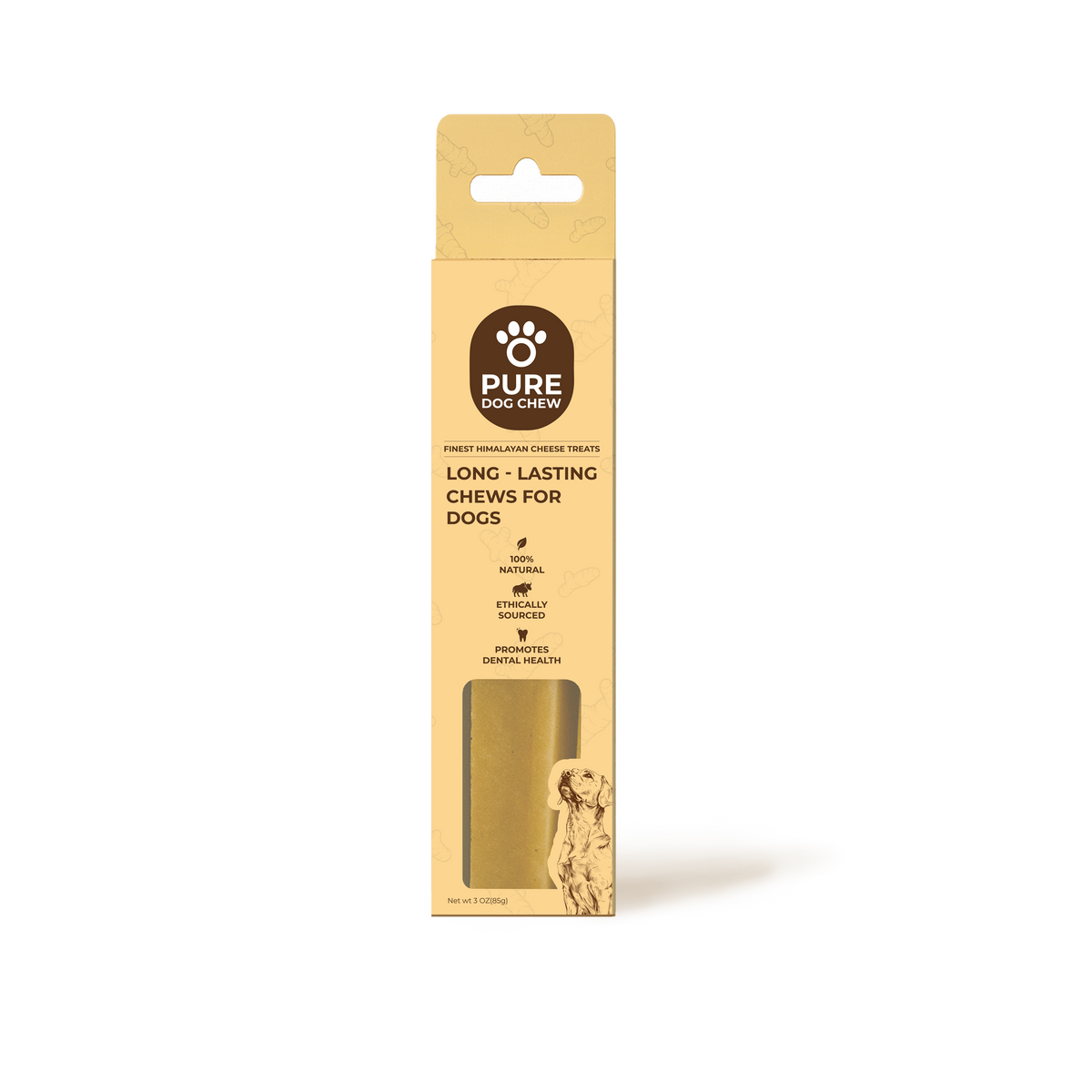 Turmeric Himalayan Yak Cheese Dog Chew – 3 oz