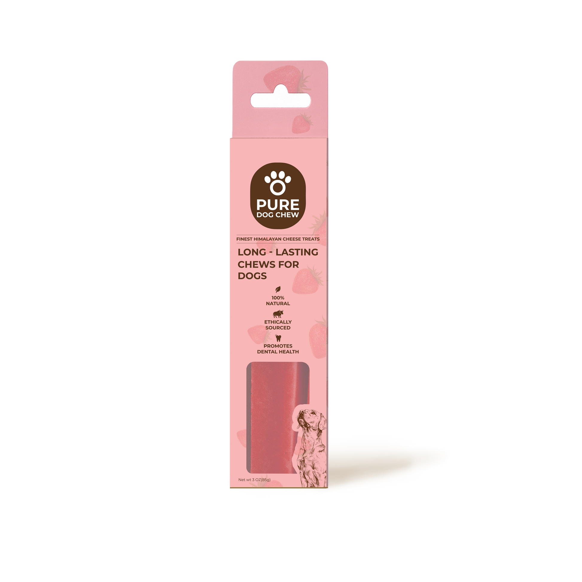 Strawberry Yak Cheese Chew – 3 oz