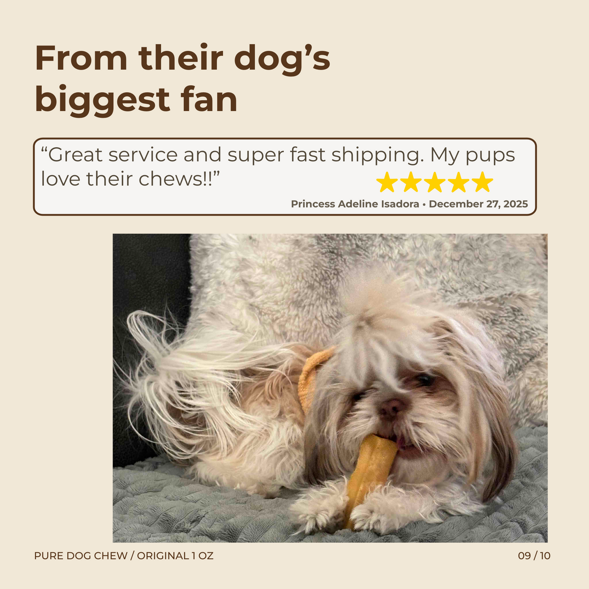 Original Himalayan Yak Cheese Dog Chews – 1 oz × 3 Sticks