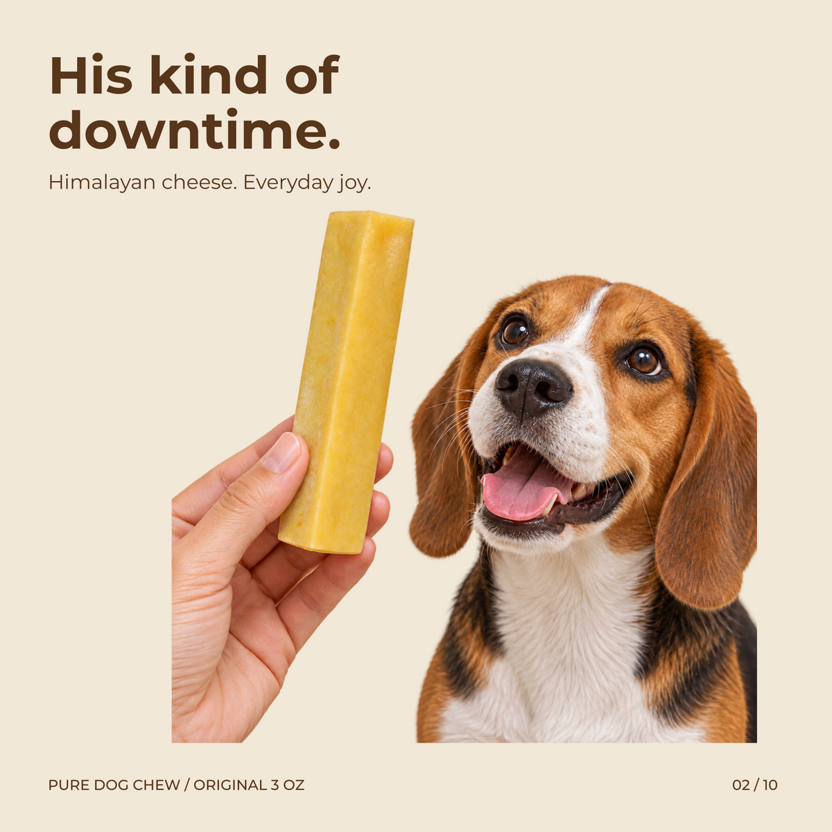 Pure Dog Chew Original Himalayan Yak Cheese Chew - 3 oz
