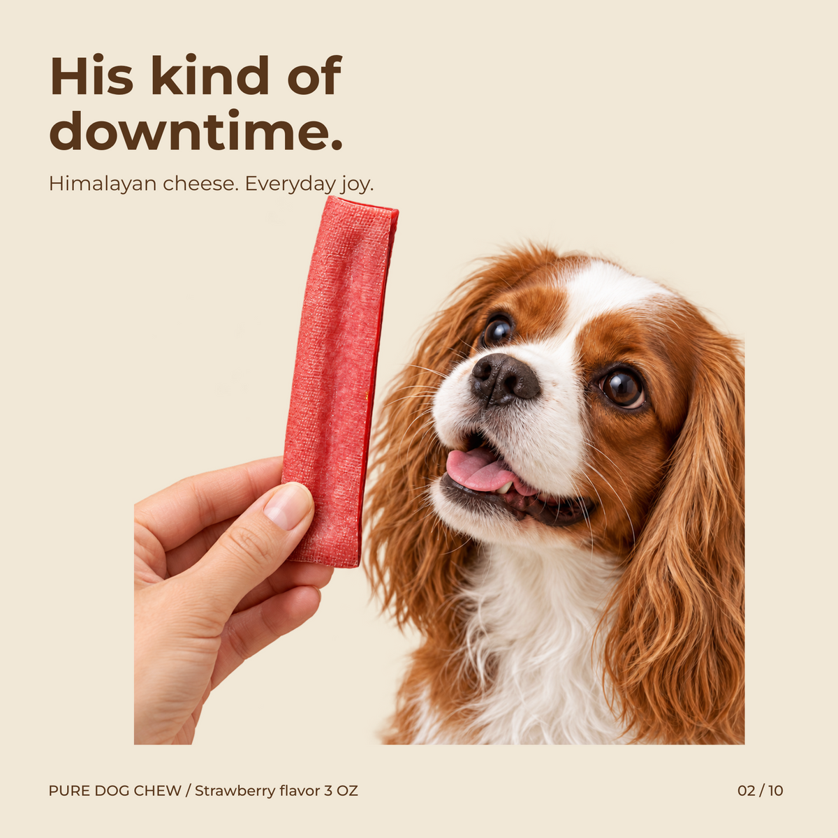 Strawberry Himalayan Yak Cheese Dog Chew – 3 oz