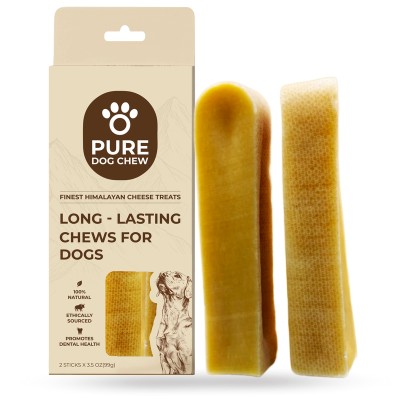Original Himalayan Yak Cheese Dog Chews, 3.5 oz × 2 Sticks
