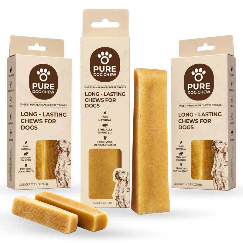 Multi-dog household yak cheese chew bundle package