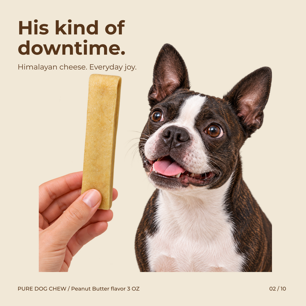 Peanut Butter Himalayan Yak Cheese Dog Chew – 3 oz