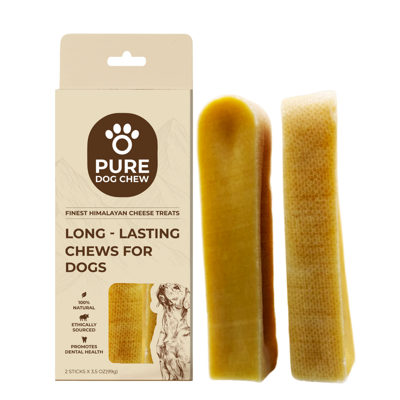 Original Himalayan Yak Cheese Dog Chews, 3.5 oz × 2 Sticks