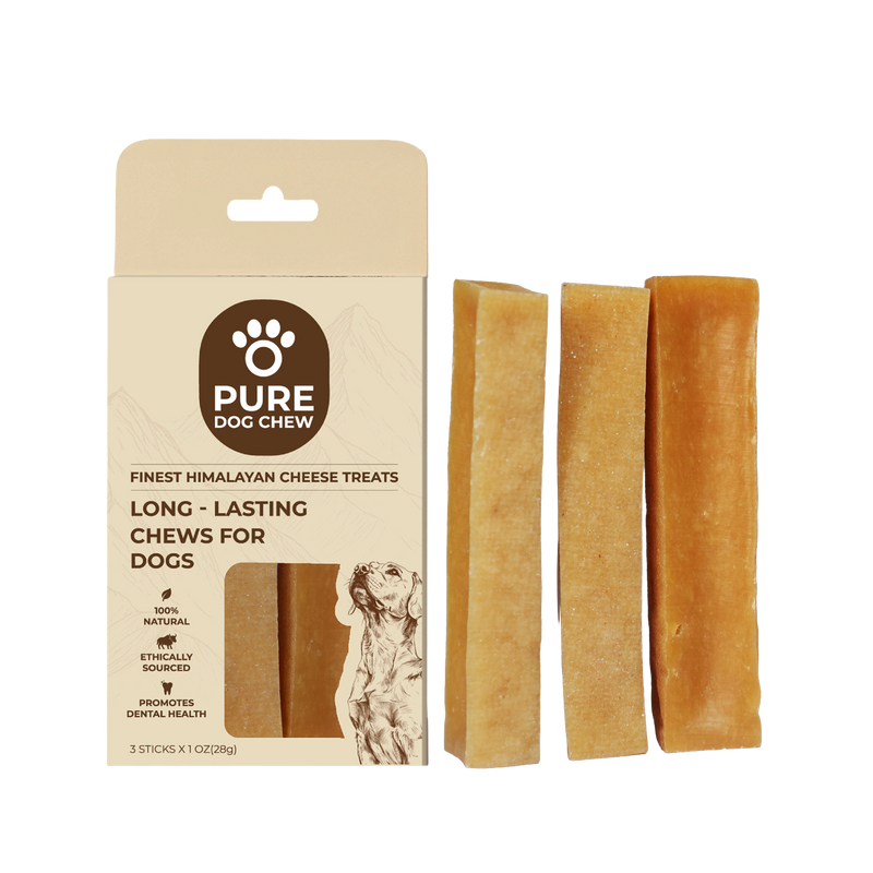 Original Himalayan Yak Cheese Dog Chews – 1 oz × 3 Sticks