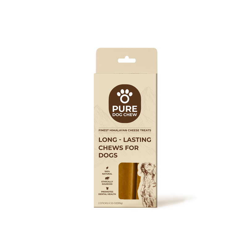 Original Himalayan Yak Cheese Dog Chews, 3.5 oz × 2 Sticks