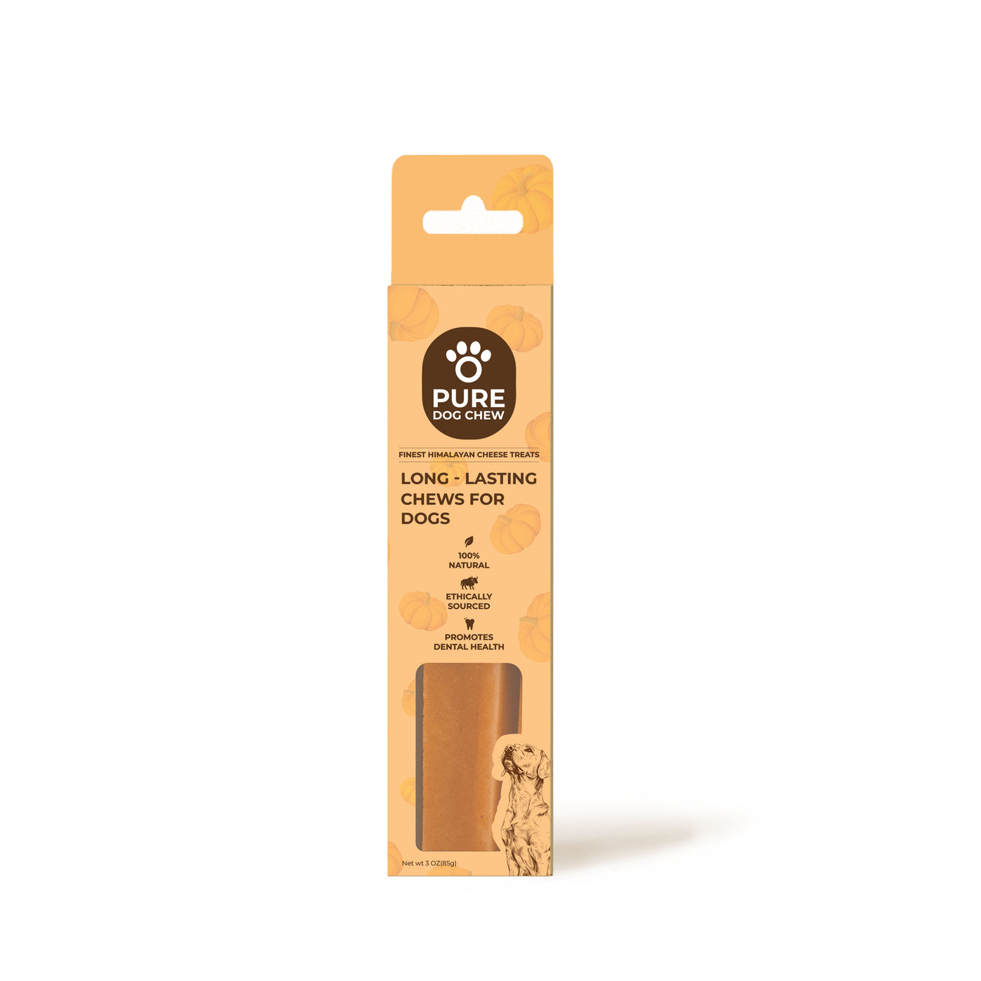 Pumpkin Himalayan Yak Cheese Dog Chew – 3 oz